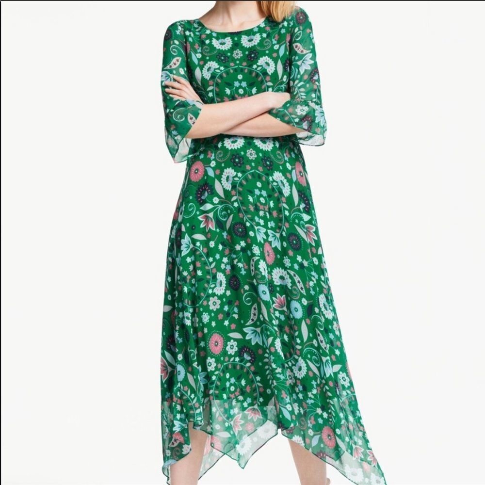 Boden Beatrix Dress Forest Folk Meadow US 4L - Picture 1 of 10